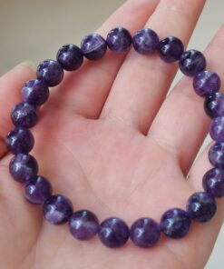 Healing Crystal Bracelet for Women 8mm Natural Stone Crystal Beaded Bracelets Adjustable Handmade Gemstone Bracelet Healing Jewelry Mother's Day Gifts for Women